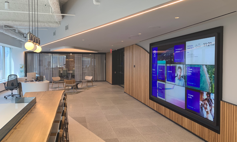 video wall, social media, digital signage