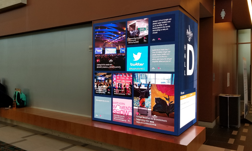 twitter, social media, video wall, social media wall