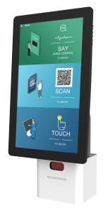 communications, kiosk, qr code, voice control