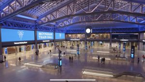 Digital Signage, train hall, new york, wayfinding