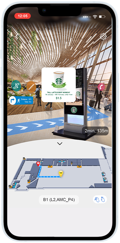 mobile wayfinding, augmented reality, mobile, smartphone