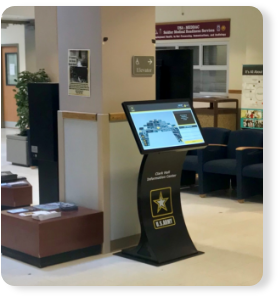 us army, wayfinding kiosk, 3d wayfinding, military 