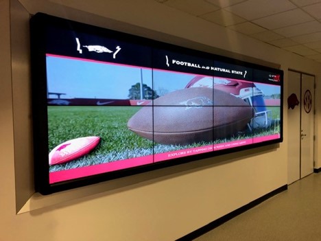 campus digital signage, video wall, university of arkansas 