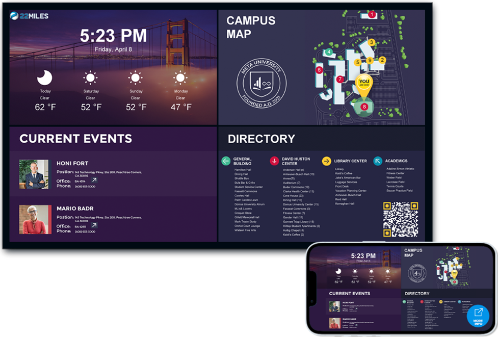 technology integration, event board