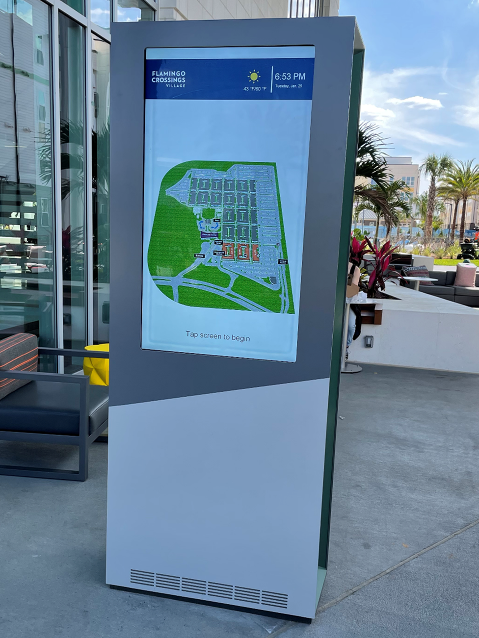 outdoor kiosk, 3d wayfinding, wayfinding for colleges