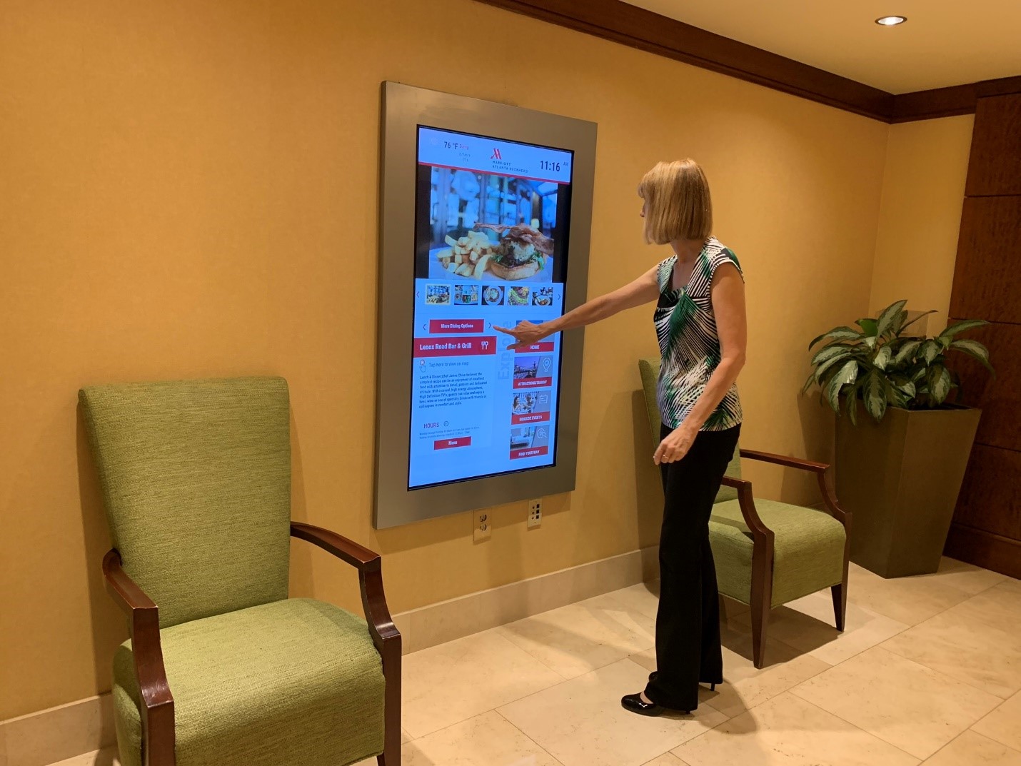 virtual concierge, touchscreen, digital concierge, wayfinding kiosk