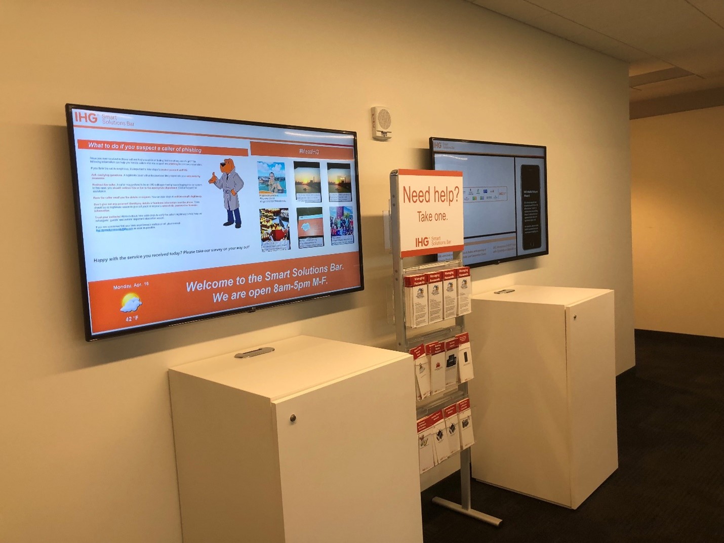 ihg, hotel signage, digital signage, kiosk