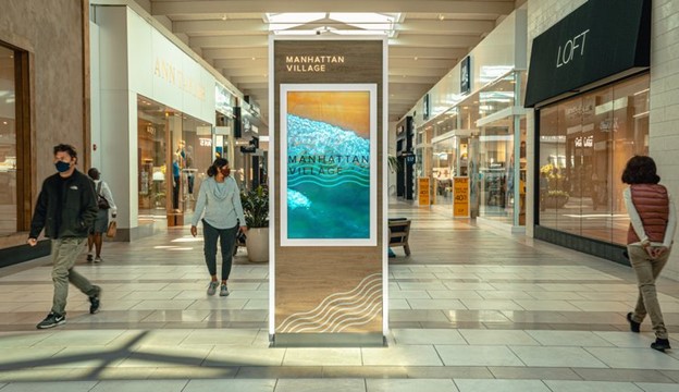 retail digital signage, mall, digital advertising