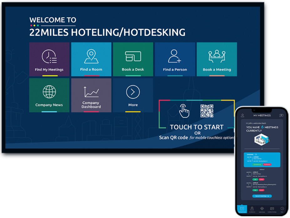 hotdesking, space booking, carry to mobile, wayfinding api