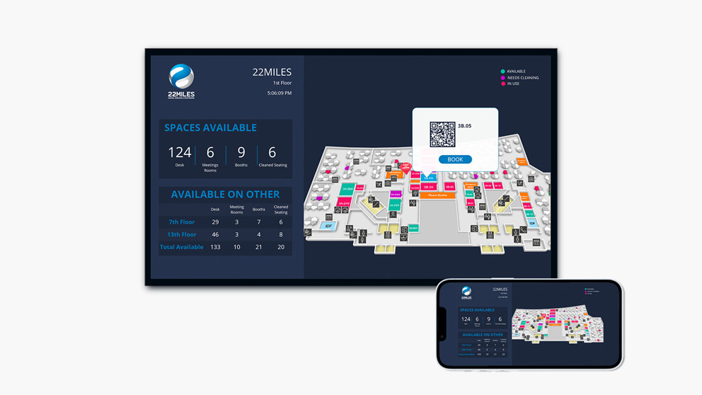 wayfinding, space booking, software